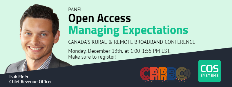 Open Access Models: Isak Finér Speaking at Canada’s Rural & Remote Broadband Conference Winter Event