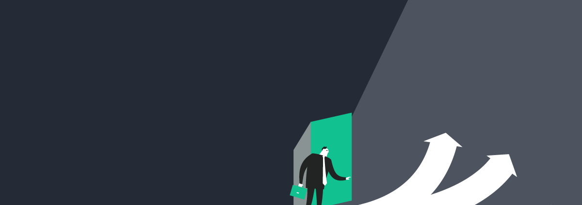 Open Access - A person entering a door with multiple pathways, symbolizing different options for service providers on a single fiber network."