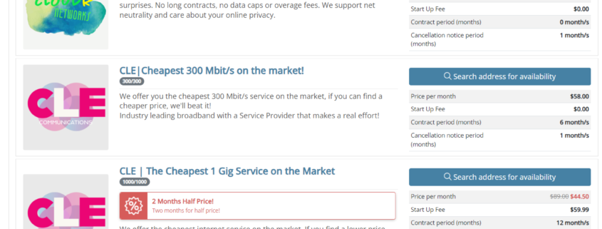 Fiber Marketing Online Marketplace - Easy ISP Selection Interface